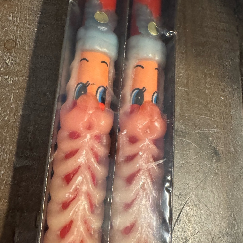 Vintage Prelude Candles Tapered 10" Whimsical Santa Candles - Picture 2 of 6